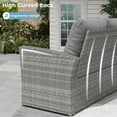 thumbnail image 5 of ELPOSUN 5 Pieces Outdoor Sectional PE Rattan Conversation Sofa Set with Gray Wicker, Gray, 5 of 6