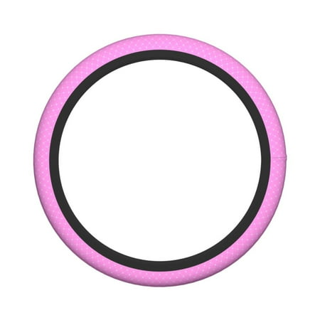 XMXY Car Steering Wheel Cover, Pink Decorative Texture Non-Slip Jeep Truck Universal Elastic Steering Wheel Protector 15 inch