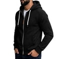 thumbnail image 2 of Men Lightweight Full Zip Hoodie Jacket Casual Sports Outdoor Pullover with Zippered And Pockets, XL, 2 of 7