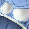 thumbnail image 5 of YHAJDS Tops for Women Trendy Solid Color V Neck Long Sleeve Built In Bra Tee, 5 of 5