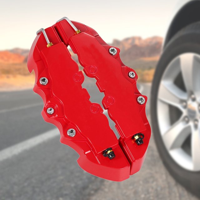 Cubiertas De Pinza De Freno De Disco De Coche 2 uds cubierta de pinza de freno de disco de coche cubierta de pinza de freno de modificación (rojo L)