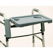 Angle View: GF Health Products Walker Tray with Clip-on Brackets, Grey