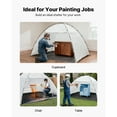thumbnail image 5 of Portable Paint Booth Tent, 115.35 x 90.55 x 74 inch Painting Tent Station, Spray Shelter with Built-in Floor & Mesh Screen, Large Space, Oxford Spray Painting Tents for Cupboard, Chairs, Tables, 5 of 9