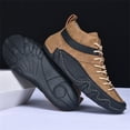 thumbnail image 4 of NOKIO Men'S Lightweight Mesh Trainers Men's Chukka Boots Handmade Casual Leather Loafers Non Slip Hiking Ankle Booties Fashion Comfortable Driving Shoes, 4 of 5