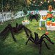 thumbnail image 3 of Araña gigante de felpa negra para Halloween, accesorios de decoración para niños, juguete para fiesta al aire libre encantada, Decoración de casa, 30/50/75/125/150/200cm, 3 of 4