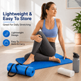thumbnail image 4 of Small Yoga Mat 15 Mm Thick Anti-Skid Sports Fitness Mat Non-Slip Yoga Mat for Home Gym Yoga Exercises Pilates Workout Daily Use with Anti-Slip Surface and Eco Friendly, Blue, 1pcs, 4 of 9