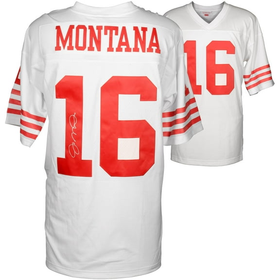 Joe Montana San Francisco 49ers Autographed White Mitchell & Ness Replica Jersey - Fanatics Authentic Certified