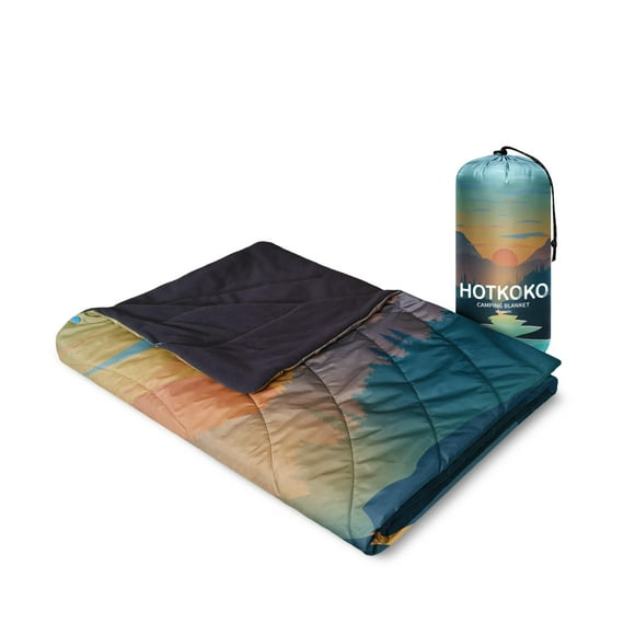Manta de camping hotkoko Stadium, 142 x 190 cm, impermeable y cálida
