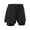 Black, variant on Paiwinds Men's 2-in-1 Running Shorts Quick Dry Athletic Workout Shorts with Pockets Elastic Waistband Breathable Layered Half Pants for Gym Casual Daily Wear Grey Black Dark Grey