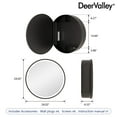 thumbnail image 5 of DV-1VM0188 24'' Round Framed Led Lights Wall Mounted Medicine Cabinets With Mirrors, Defogger, Stepless Dimming, Built-In Outlet, 5 of 17