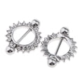 thumbnail image 3 of Flower Rhinestone Crystal Barbell 14g/16g 4 Style Flower Choice - White Rhinestone, 16 Gauge, 3 of 8