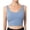 Blue, variant on Women Summer Tops Fashion Women Sleeveless Casual Vest Ladies Chest pad movement Short Tank Tops Bras Small Crop Small Casual Top for Juniors Crop Top for Tween Cute Women's Blouse Camisole Dark Blue