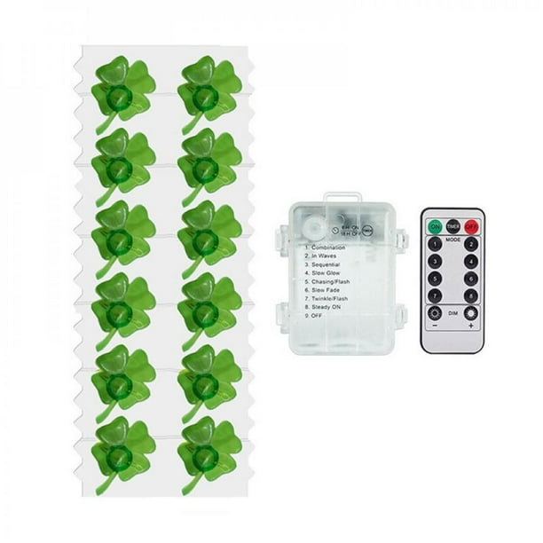 Clearance Eleaeleanor 4m Led Green St Patrick S Day String Lights Battery Operated Portable Green Led Lights For St Patricks Day Decoration Irish Party Decor Walmart Com Walmart Com