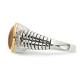thumbnail image 3 of Sterling Silver w/14k Black Mother of Pearl & Diamond Ring - Size 6, 3 of 3