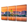 thumbnail image 1 of TISHIRON 3PCS Framed Canvas Wall Art Set,36"x24" Madison Wisconsin Landscape Canvas Art Decor, 1 of 7