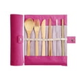 thumbnail image 1 of Iodue Straw Travel Cutlery Flatware Bamboo Utensils SetReusable Eco Friendly Portable, 1 of 1