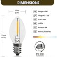 thumbnail image 2 of 5 Base C7 String Bulbs Christmas Village Light Accessory Cord With 5 Led Light Bulb, 2 of 5