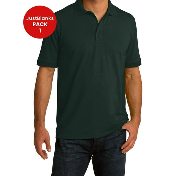 JustBlanks Tall Core Blend Jersey Knit Polo With An Easy To Care For Blend a Stain Release Finish