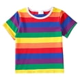 thumbnail image 3 of uikmnh Girls Black & White Striped Short Sleeve Tee, Casual Comfort Summer Top for Kids Color:Multicolour,Size:8-9 Years, 3 of 4