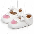 thumbnail image 2 of Otqutp Little Kid Soft Bottom Sneakers Toddler Shoes Four Color Baby Princess Shoes Baby Indoor Love Baby Shoes White Shoes Bow Shoes, 2 of 8