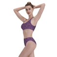 thumbnail image 6 of Picia Retro Florals Purple Women's High Waisted Bikini Scoop Neck Swimsuit Two Pieces Bathing Suit-Small, 6 of 8