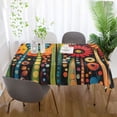 thumbnail image 5 of Yayeee Tablecloths for Rectangular Tables 60 x 108 inch Party Table Cover, Red Colorful Flowers with Dots, 5 of 6