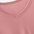 thumbnail image 5 of Fengqque Women's Plus Size Short Sleeve V-neck Modal Loose T-shirt Fashion Casual Solid Color Top Watermelon Red XL(XL), 5 of 6