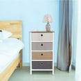 thumbnail image 4 of Nightstand with 4 Drawers, End Table Storage Tower Organizer Unit with Wood Top for Bedroom, Hallway, Entryway, Closets, 4 of 5