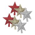 thumbnail image 1 of Shatterproof Star Ornament for Holiday Tree Decoration 6Pcs Glittered Set, 1 of 5