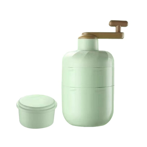 Máquina para hacer hielo afeitado manual Máquina para hacer hielo afeitado divertido Máquina para triturar hielo Hogar Conveniente Verde SM SunniMix Trituradora de hielo manual