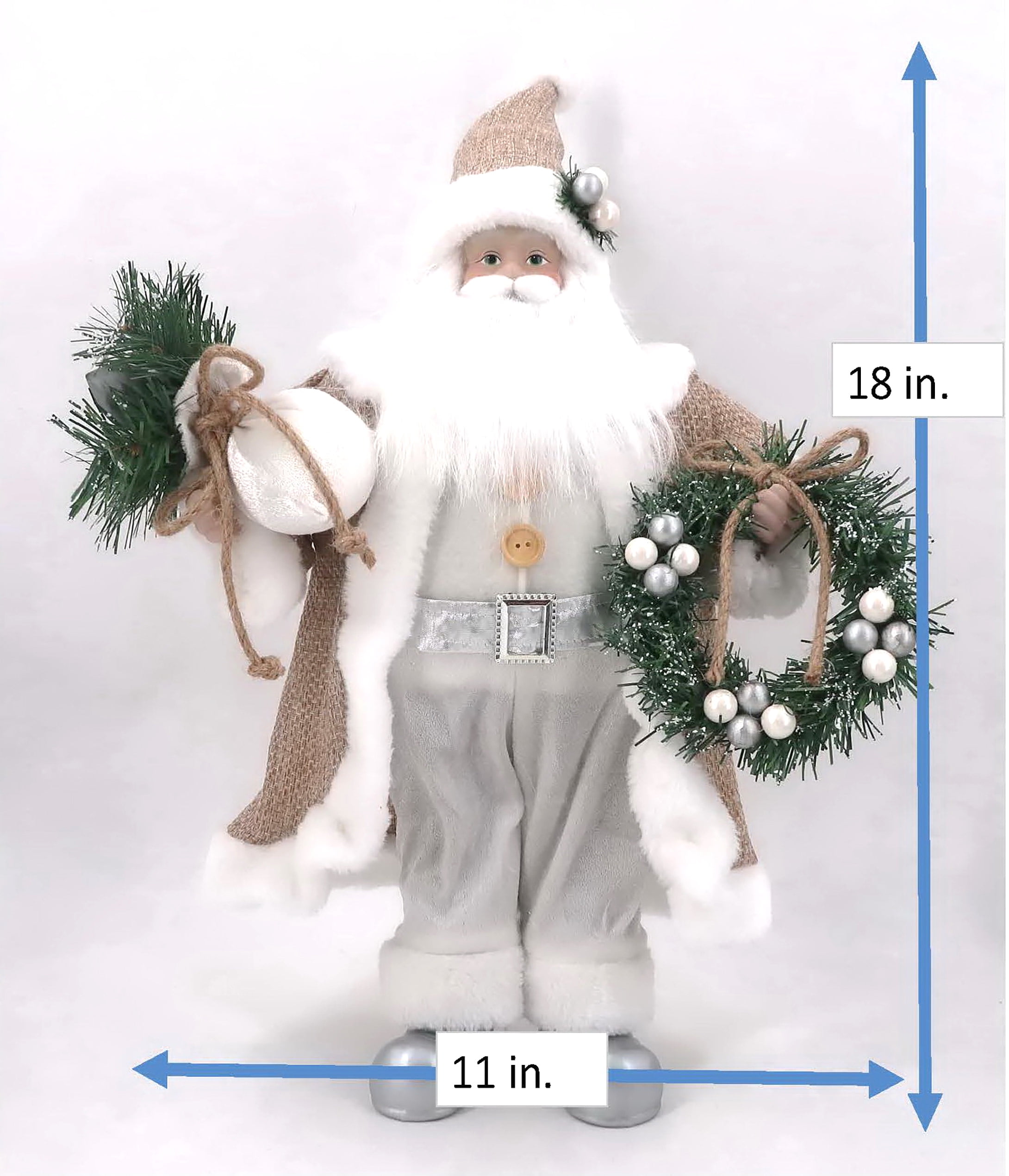 Holiday Time Standing Santa, 18 inch