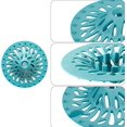thumbnail image 4 of Colador de fregadero Tapa de drenaje Filtro de alcantarillado Tapón de agua Protector de drenaje de silicona Colador de drenaje de silicona para baño Bañera Fregadero de cocina, 4 piezas TUNC Sencillez, 4 of 5