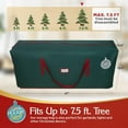 thumbnail image 2 of HOLIDAY SPIRIT Christmas Tree Storage Bag, Heavy-Duty 600D Oxford Material with Durable Reinforced Handles & Zipper, Waterproof Dust Protection (Green, Fits a 7.5FT Tree), 2 of 6