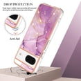 thumbnail image 2 of Feishell Marble Texture Design for Google Pixel 8 Case Support Wireless Charging Slim Glossy Shockproof Anti-Scratch Soft & Flexible Protective Phone Case for Women Girls,A, 2 of 6