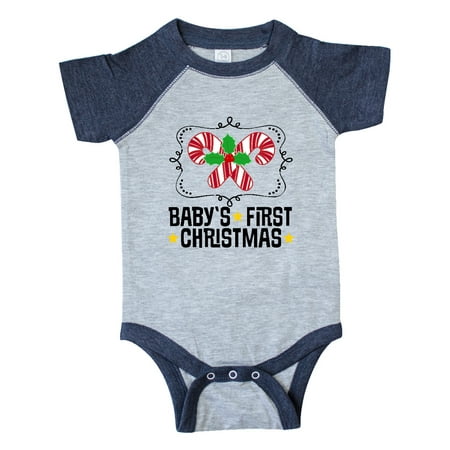 

Inktastic Babys First Christmas Outfit Candy Cane Gift Baby Boy or Baby Girl Bodysuit