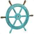 thumbnail image 3 of Nagina International Nautical Wooden Antique Vintage Captain's Ship Wheel - Pirate Home Decor Gifts - Nursery Wall Hangings (48 Inches, Antique Ocean Blue), 3 of 4