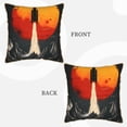 thumbnail image 3 of Fotbe Retro Space Rocket Launch Pattern Velvet Decorative Throw Pillow Covers with Elegant Piping, Soft Plush Cushion Cover for Sofa, Bed, Car, Office-20"x20", 3 of 8