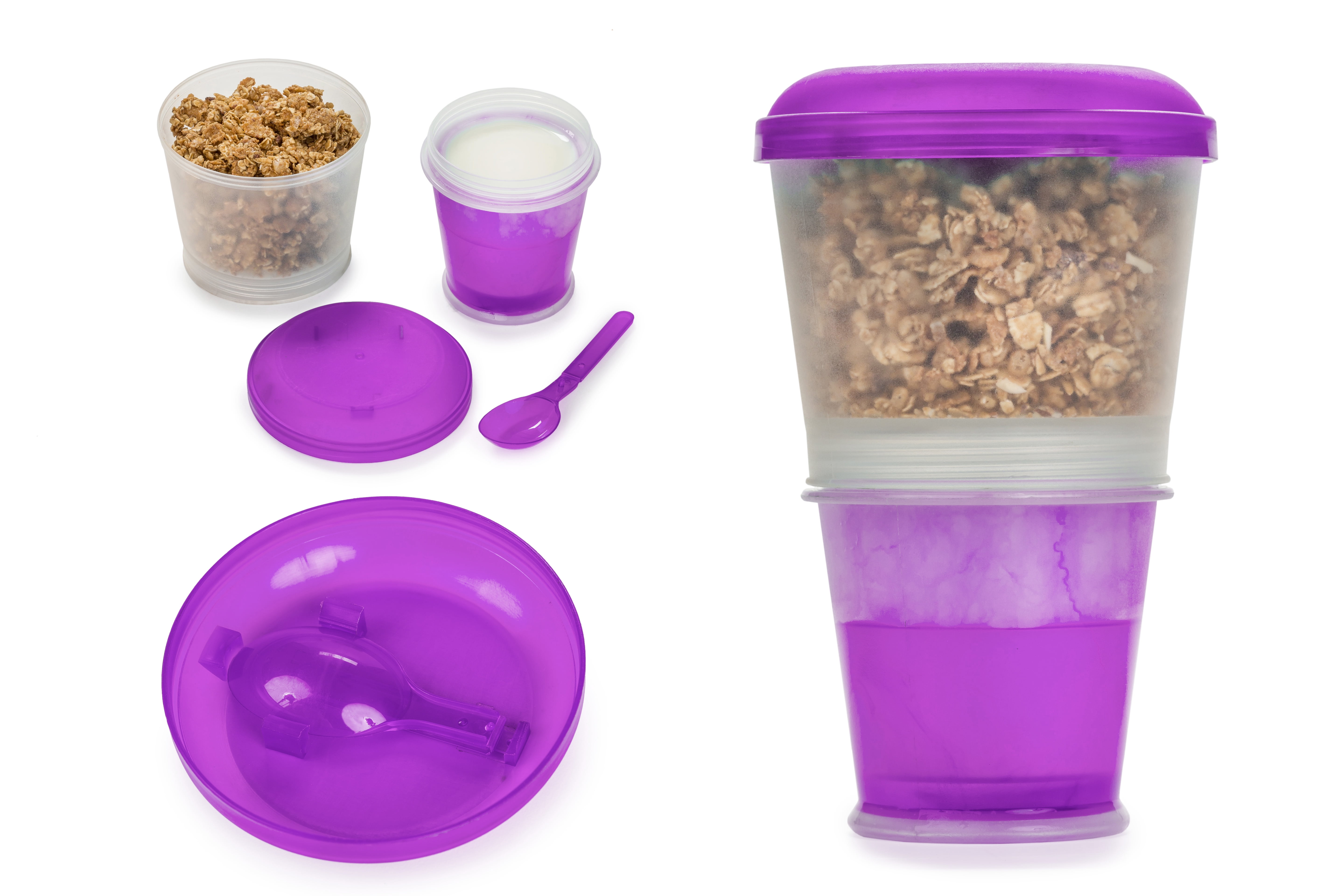 Cereal On the Go Cups Breakfast Drink Cups Portable Yogurt and Cereal ToGo Container Cup