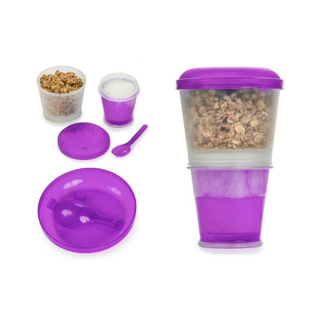 Cereal On the Go Cups Breakfast Drink Cups Portable Yogurt and Cereal