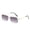 Gold Frame Gradient, variant on Square Glasses For Men And Women Frameless With Metal Frame AC Lens Retro Sun Glasses Ideal For Driving Travel