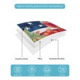 thumbnail image 4 of Quilts Queen Size Bedding Set, American Flag Reversible Summer Quilt 3 Pieces, Independence Day USA Floral Leaves Red Blue Lightweight Bedspreads Coverlets with 2 Pillow Shams for All Seasons, 4 of 5