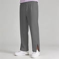 thumbnail image 7 of Gunia Sweatpants For Little Girls Joggers Elastic Waist Drawstring Loose Fit Casual Sweatpants With Side Split Long Trousers Athletic Pants Grey 5-6 Years, 7 of 7
