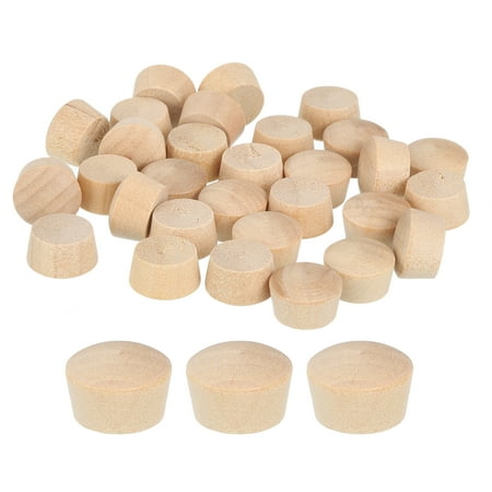 

Uxcell 60Pack Wood Button Plugs 12.5mm/0.49 Flat Head Hardwood Screw Hole Plug Wooden Caps Buttons Wood Plug