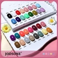 thumbnail image 3 of JODSONE 32 Colors Classic Gel Nail Polish Set, Same Color Same Bottle Display, 36 PCS with Base Top Matte Glitter Coat, Professional Salon Manicure Gifts, 3 of 9