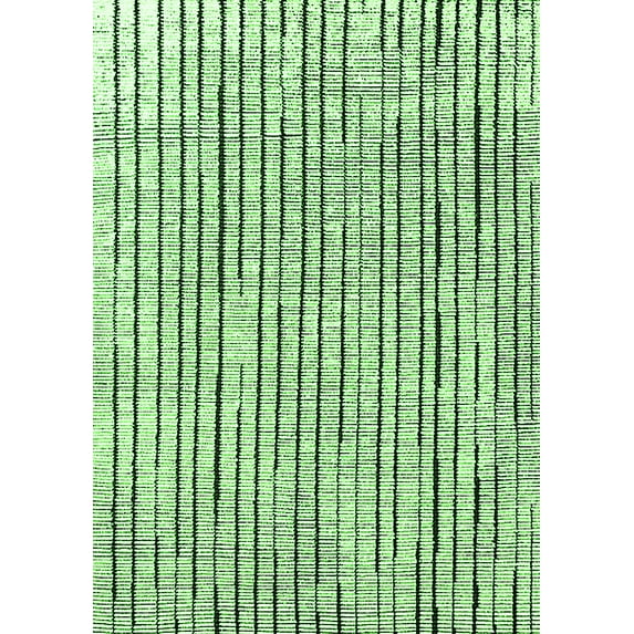 Ahgly Company Indoor Rectangle Solid Green Modern Area Rugs, 2' x 5'
