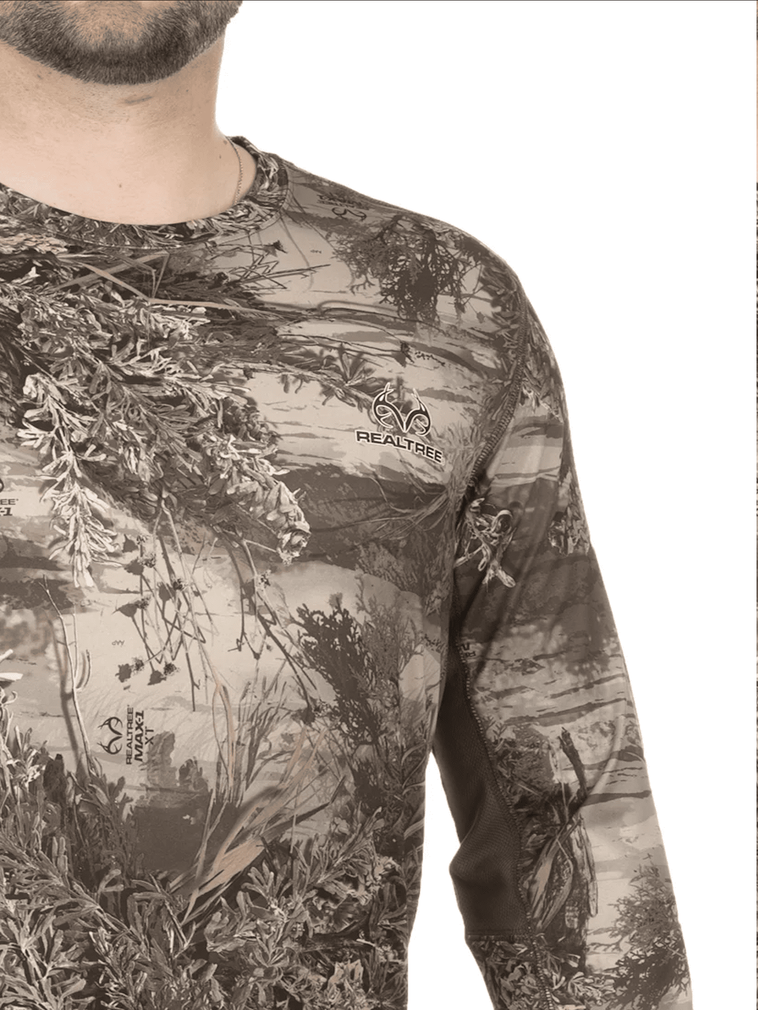 Realtree Men's Max-1 XT Long Sleeve Performance Camo Tee Shirt, Up to 3XL