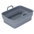 thumbnail image 2 of Silicone Fryer Liner, Handle Rectangular Non Stick Silicone Fryer Pot  For Cooking Black,Grey, 2 of 8