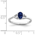 thumbnail image 3 of Sterling Silver Rhodium-Plated Created Sapphire Ring (Size 8) Made In China qbr15sep-8, 3 of 5