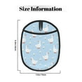 thumbnail image 3 of Pofeuu Goose White Flowers Print Silicone Pot Mat Mitten With Hanging Loop Heat Resistant Oven Mitts Non-Slip Bbq Baking Smoking Potholders, 3 of 7