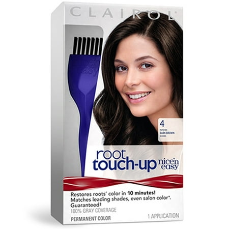Clairol Nice 'n Easy Root Touch-Up Permanent Hair Color, Dark Brown, (Best Hair Colour To Cover Grey Roots)